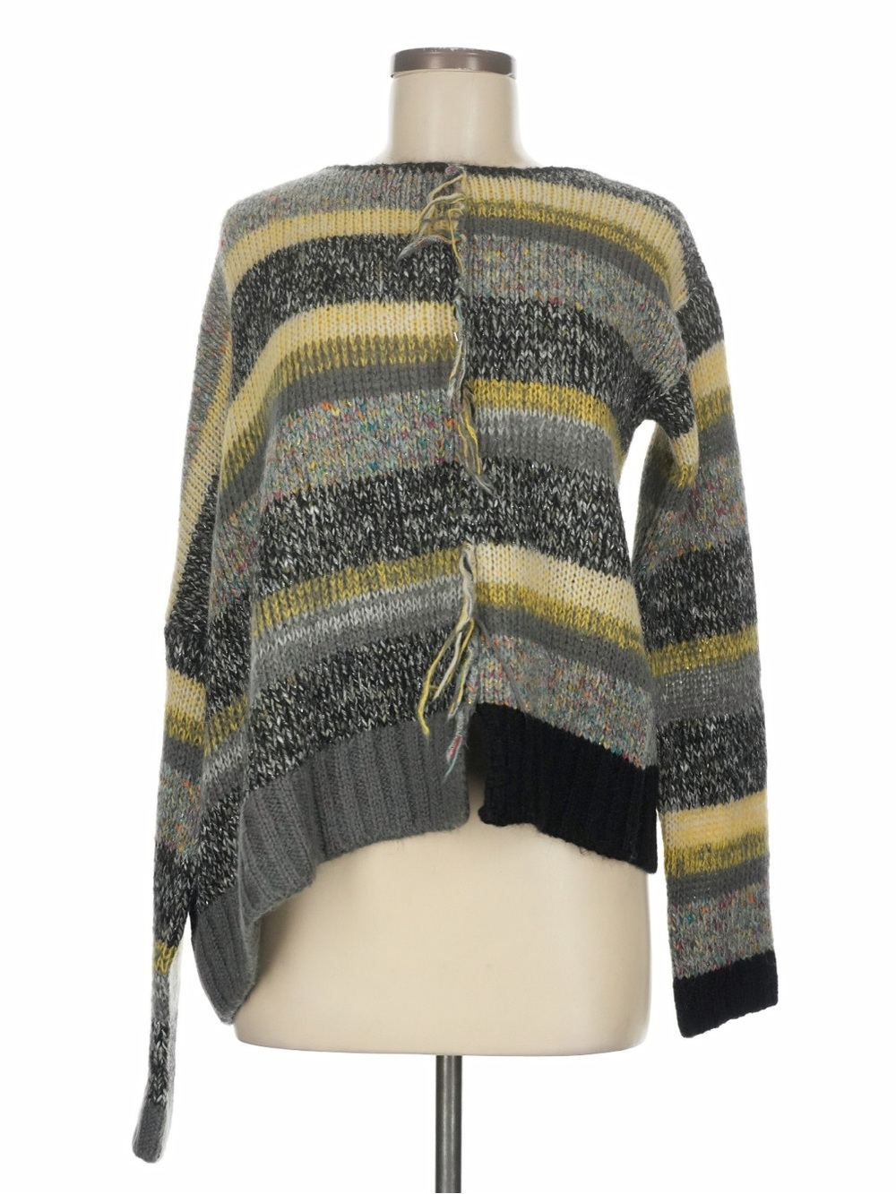 Zadig & Voltaire Striped Knit Asymmetrical Sweater